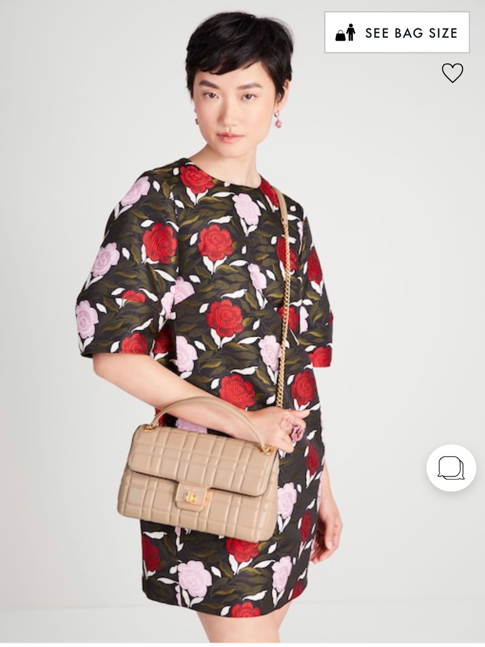 Kate Spade blush quilted cross body bag
